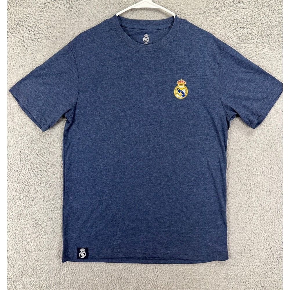 Real Madrid T-Shirt Boys Extra Large Blue Football Club Tee Short Sleeve Youth